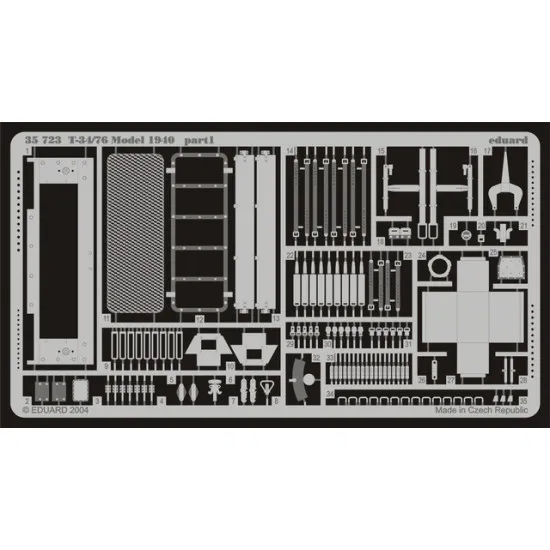 Eduard 35723 1/35 T-34/76 Model 1940 Photo-Etched for AFV Photo etched set