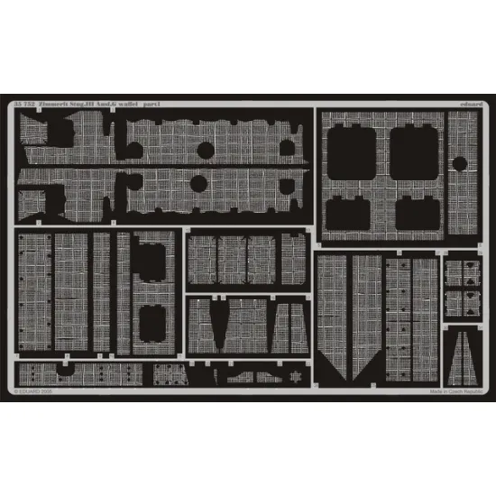 Eduard 35752 1/35 Zimmerit StuG.III Ausf.G waffel Photo-Etched for AFV Photo etched set