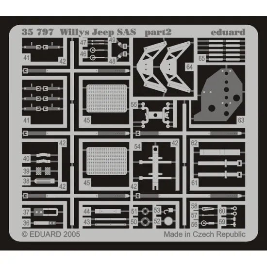 Eduard 35797 1/35 Willys Jeep SAS Photo-Etched for AFV Photo etched set
