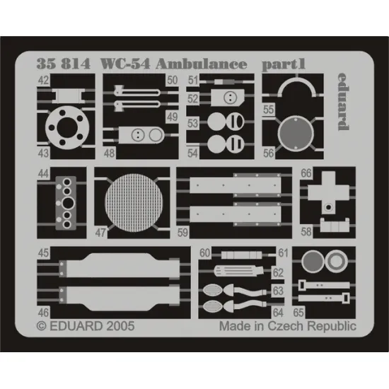 Eduard 35814 1/35 WC-54 Ambulance Photo-Etched for AFV Photo etched set