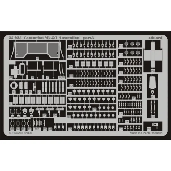 Eduard 35925 1/35 Centurion Mk.5/1 Australian Photo-Etched for AFV Photo etched set
