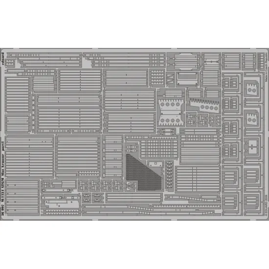 Eduard 36097 1/35 M-1134 ATGM slat armour Photo-Etched for AFV Photo etched set