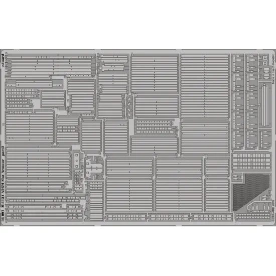 Eduard 36097 1/35 M-1134 ATGM slat armour Photo-Etched for AFV Photo etched set