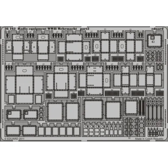 Eduard 36162 1/35 Radio equipment WWII Wehrmacht-colour Photo-Etched for Miscellaneous Photo etched set