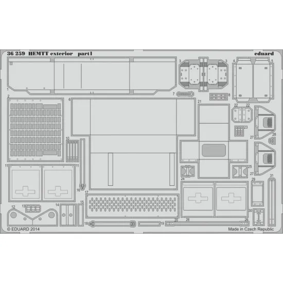 Eduard 36259 1/35 HEMTT exterior Photo-Etched for AFV Photo etched set