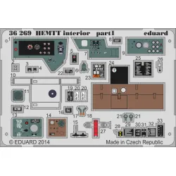 Eduard 36269 1/35 HEMTT interior - colour Photo-Etched for AFV Photo etched set
