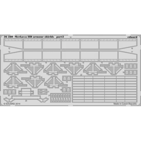 Eduard 36280 1/35 Merkava IID armour shields Photo-Etched for AFV Photo etched set