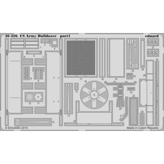 Eduard 36326 1/35 US Army Bulldozer Photo-Etched for AFV Photo etched set