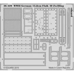 Eduard 36329 1/35 WWII German 12.8cm FlaK 40 Zwilling Photo-Etched for AFV Photo etched set