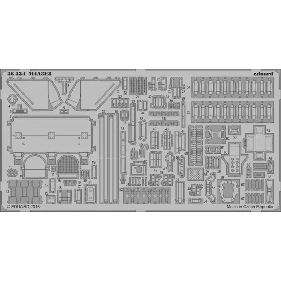 Eduard 36334 1/35 M4A3E8 Photo-Etched for AFV Photo etched set