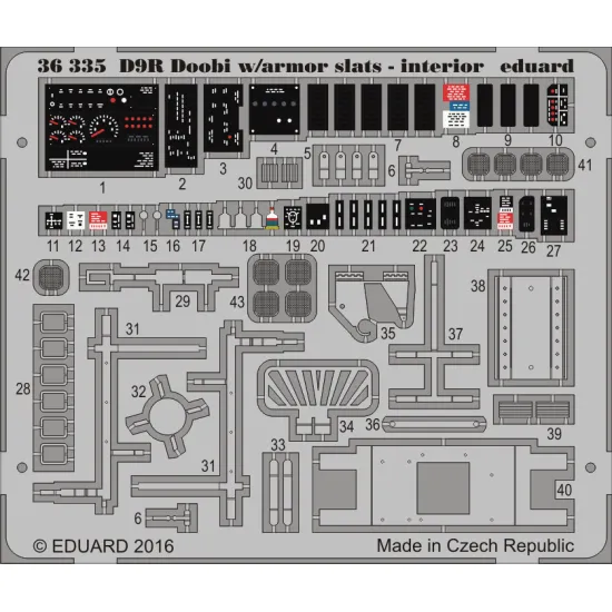 Eduard 36335 1/35 D9R Doobi w/ armor slats - interior Photo-Etched for AFV Photo etched set