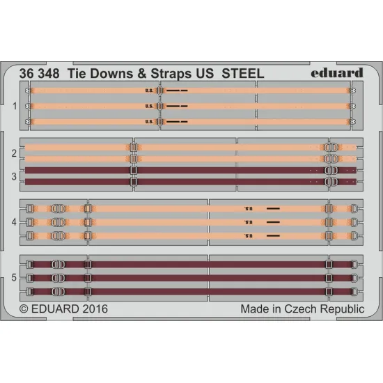 Eduard 36348 1/35 Tie Downs & Straps US STEEL Photo-Etched for AFV Photo etched set