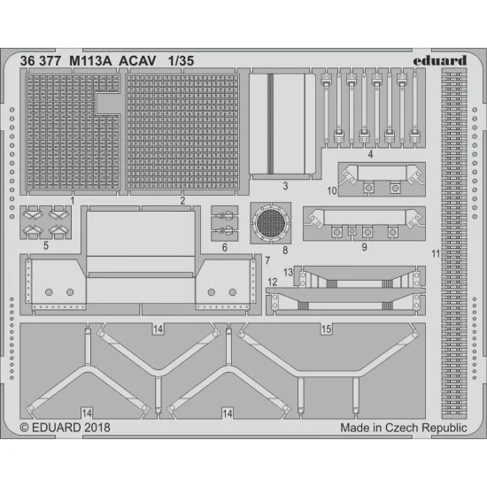 Eduard 36377 1/35 M113A ACAV Photo-Etched for AFV Photo etched set