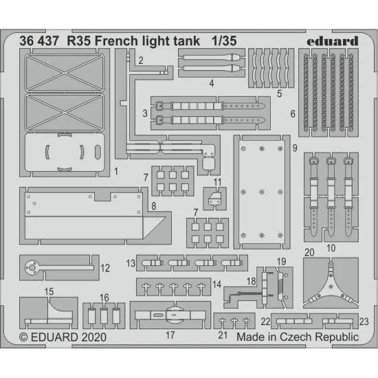Eduard 36437 1/35 R35 French light tank Photo-Etched for AFV Photo etched set
