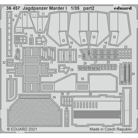 Eduard 36457 1/35 Jagdpanzer Marder I Photo-Etched for AFV Photo etched set