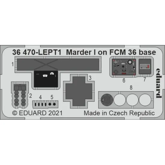 Eduard 36470 1/35 Marder I on FCM 36 base Photo-Etched for AFV Photo etched set