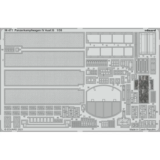Eduard 36471 1/35 Panzerkampfwagen IV Ausf.G Photo-Etched for AFV Photo etched set