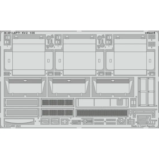 Eduard 36481 1/35 KV-2 Photo-Etched for AFV Photo etched set