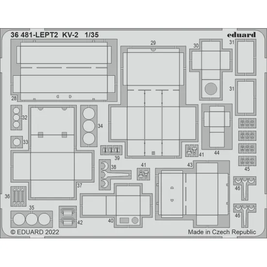 Eduard 36481 1/35 KV-2 Photo-Etched for AFV Photo etched set