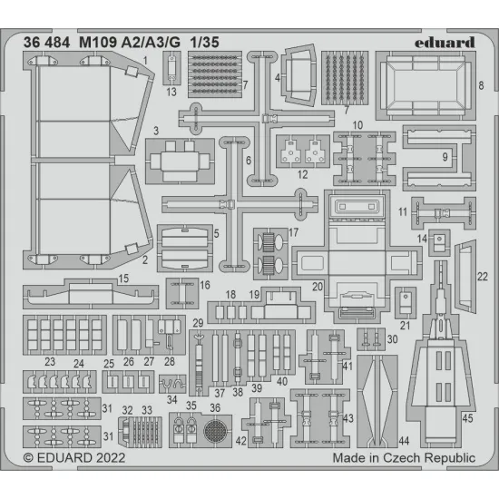 Eduard 36484 1/35 M109 A2/A3/G Photo-Etched for AFV Photo etched set