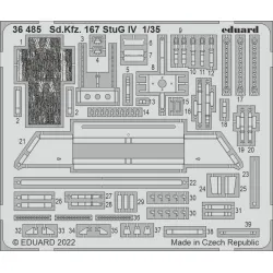 Eduard 36485 1/35 Sd.Kfz. 167 StuG IV Photo-Etched for AFV Photo etched set