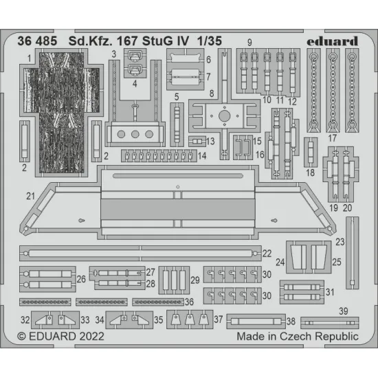 Eduard 36485 1/35 Sd.Kfz. 167 StuG IV Photo-Etched for AFV Photo etched set