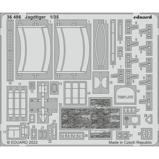 Eduard 36486 1/35 Jagdtiger Photo-Etched for AFV Photo etched set
