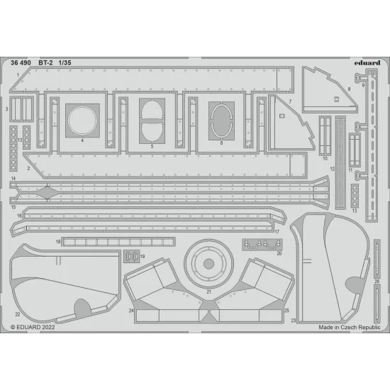 Eduard 36490 1/35 BT-2 Photo-Etched for AFV Photo etched set