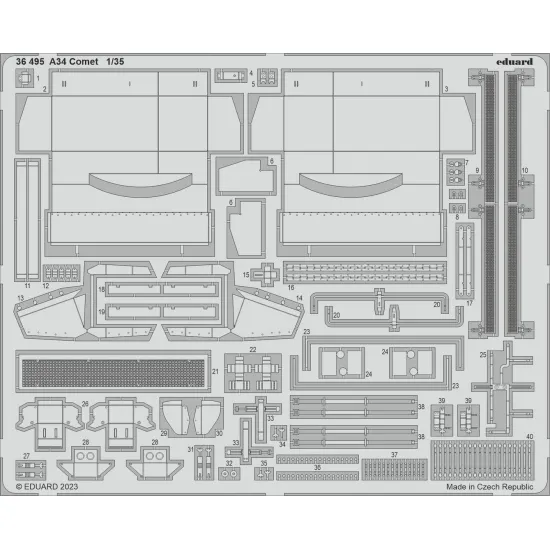 Eduard 36495 1/35 A34 Comet Photo-Etched for AFV Photo etched set