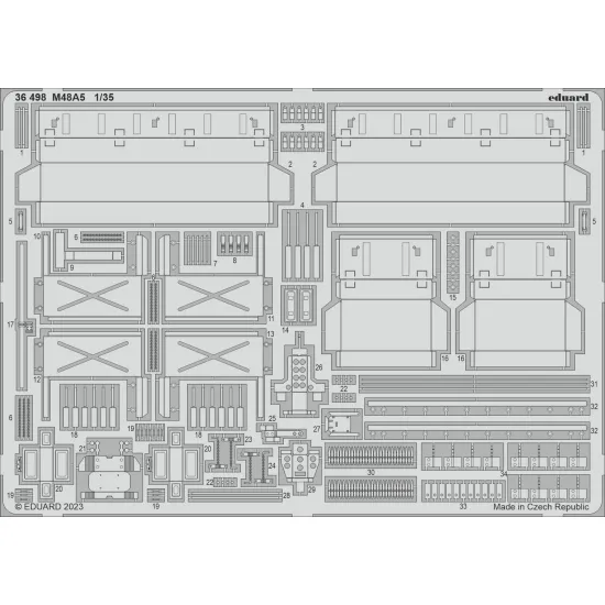 Eduard 36498 1/35 M48A5 Photo-Etched for AFV Photo etched set
