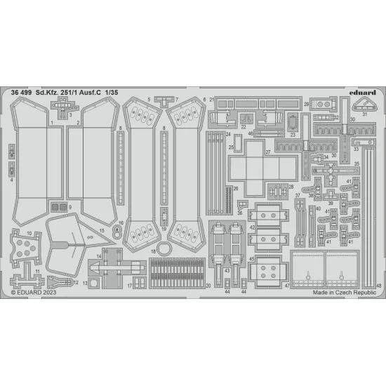 Eduard 36499 1/35 Sd.Kfz. 251/1 Ausf.C Photo-Etched for AFV Photo etched set