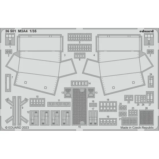 Eduard 36501 1/35 M3A4 Photo-Etched for AFV Photo etched set
