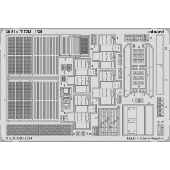 Eduard 36514 1/35 T-72M Photo-Etched for AFV Photo etched set