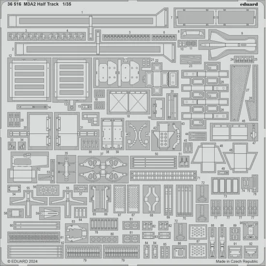 Eduard 36516 1/35 M3A2 Half Track Photo-Etched for AFV Photo etched set