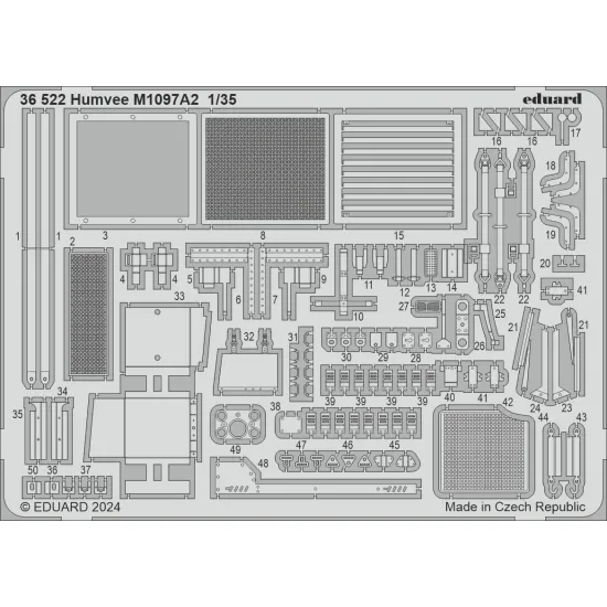 Eduard 36522 1/35 Humvee M1097A2 Photo-Etched for AFV Photo etched set