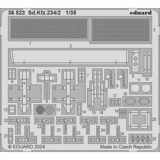 Eduard 36523 1/35 Sd.Kfz.234/2 Photo-Etched for AFV Photo etched set