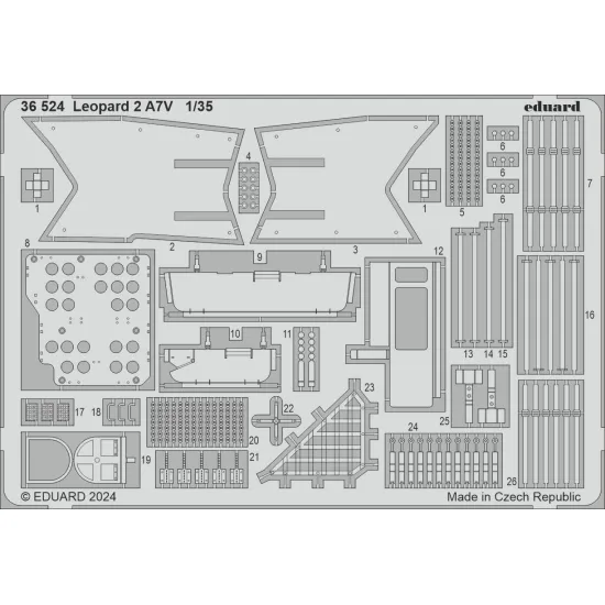 Eduard 36524 1/35 Leopard 2 A7V Photo-Etched for AFV Photo etched set