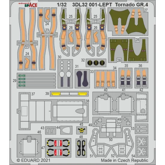 Eduard 3DL32001 1/32 Tornado GR.4 SPACE 3D Decal for Aircraft Space