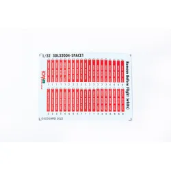 Eduard 3DL32004 1/32 Remove Before Flight (white) SPACE 3D Decal for Aircraft Space