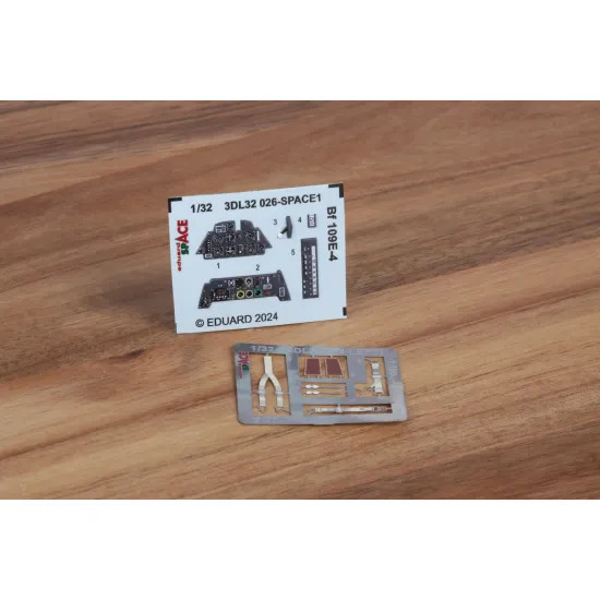 Eduard 3DL32026 1/32 Bf 109E-4 SPACE 3D Decal for Aircraft