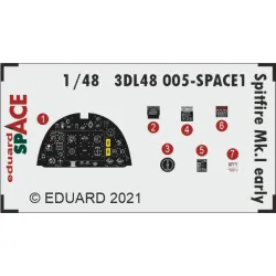 Eduard 3DL48005 1/48 Spitfire Mk.I early SPACE 3D Decal for Aircraft Space