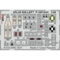 Eduard 3DL48009 1/48 P-38F SPACE 3D Decal for Aircraft Space