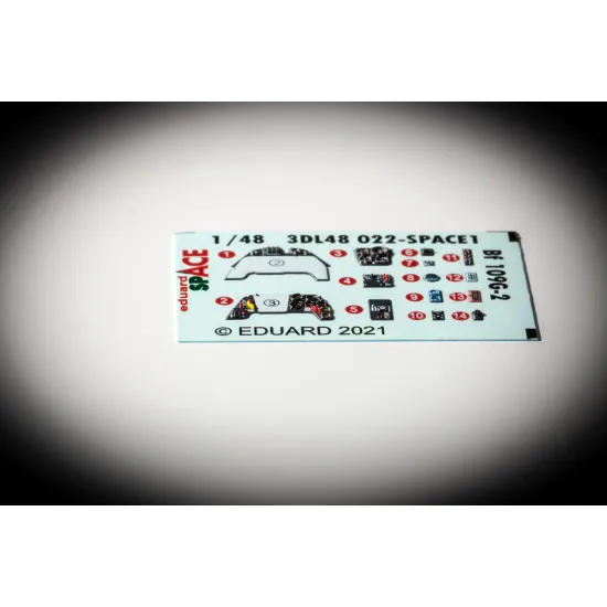 Eduard 3DL48022 1/48 Bf 109G-2 SPACE 3D Decal for Aircraft Space