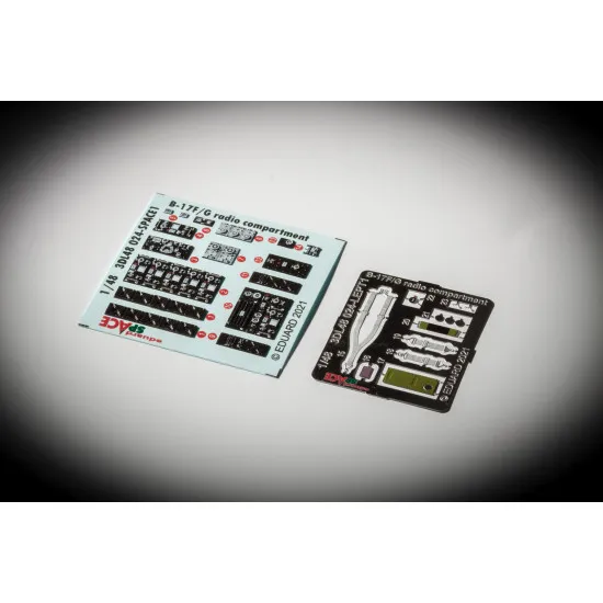 Eduard 3DL48024 1/48 B-17F/G radio compartment SPACE 3D Decal for Aircraft Space