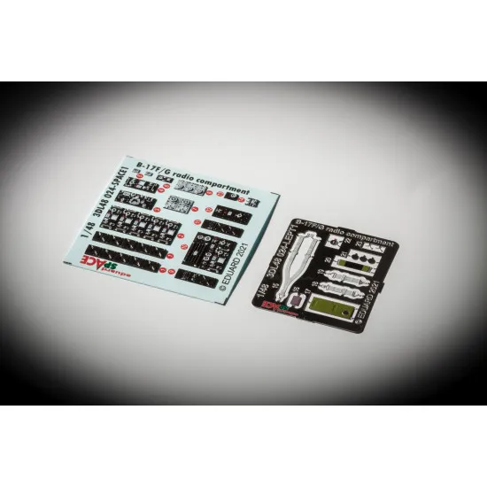 Eduard 3DL48024 1/48 B-17F/G radio compartment SPACE 3D Decal for Aircraft Space