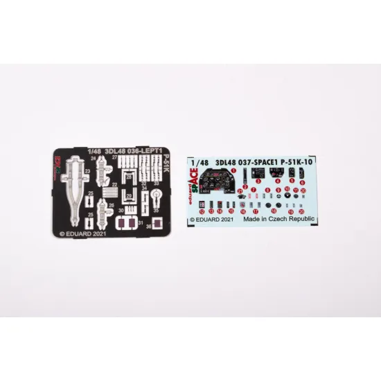 Eduard 3DL48037 1/48 P-51K-10 SPACE 3D Decal for Aircraft Space