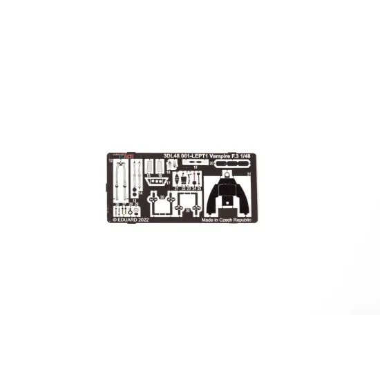Eduard 3DL48061 1/48 Vampire F.3 SPACE 3D Decal for Aircraft Space
