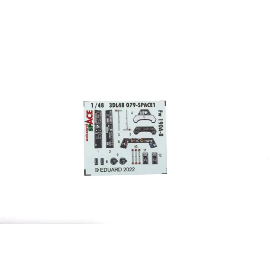 Eduard 3DL48079 1/48 Fw 190A-8 SPACE 3D Decal for Aircraft Space