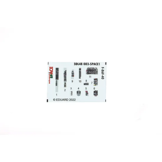 Eduard 3DL48083 1/48 F-86F-40 SPACE 3D Decal for Aircraft Space