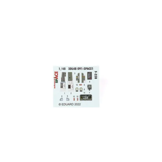 Eduard 3DL48091 1/48 F-35B SPACE 3D Decal for Aircraft Space